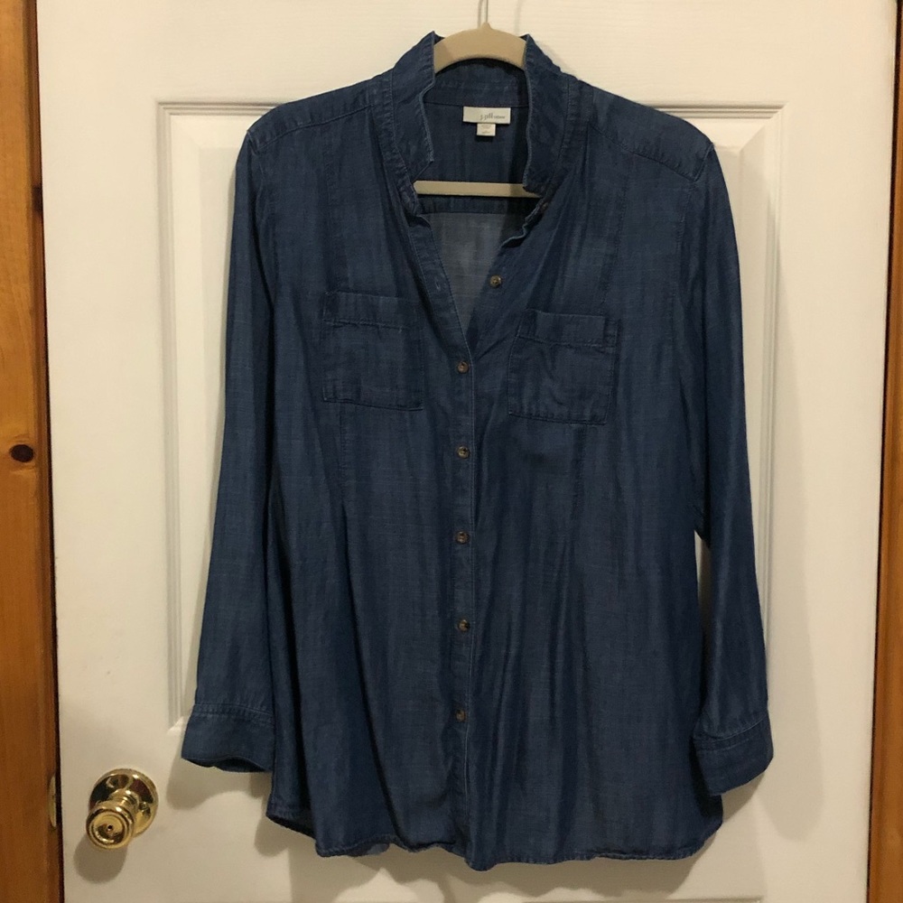 J.Jill Jean blouse size L petite